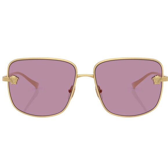 NEW VERSACE SUNGLASSES WOMEN GOLD PINK VE2282 1002/AK EYEWEAR VE2282 1002AK - Picture 3 of 5